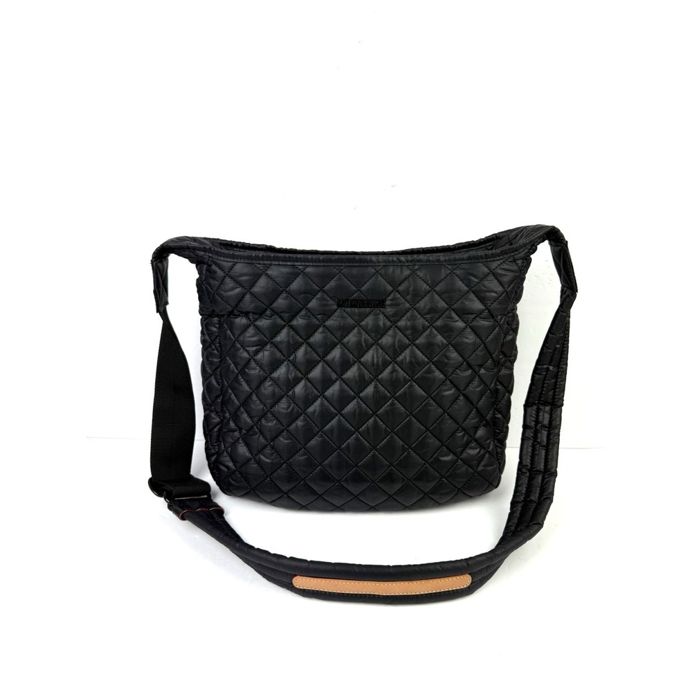 MZ WALLACE Parker Deluxe Crossbody Bag Quilted Black Shoulder Bag Purse NEW